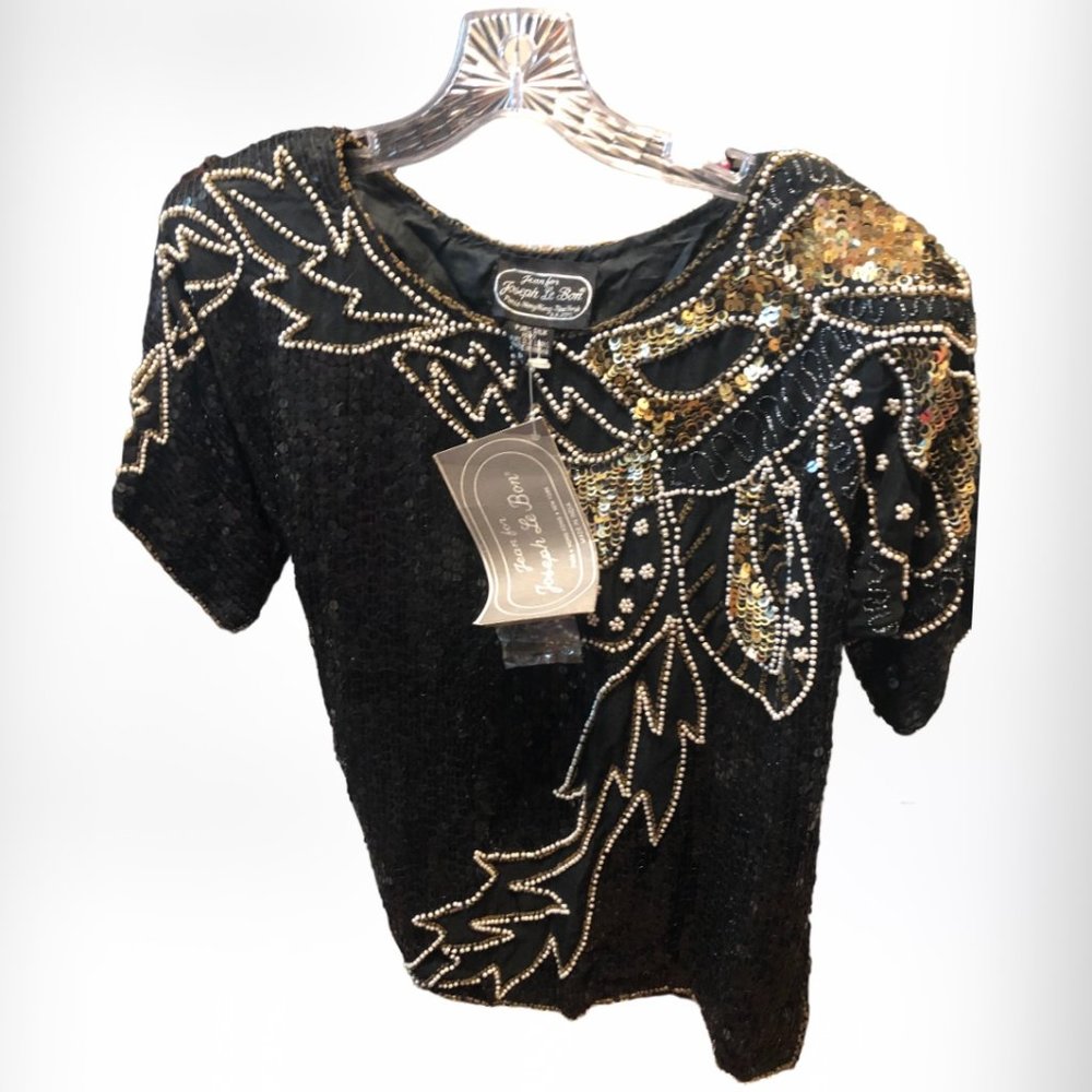 Vintage Pearl and sequin Sweater for the holiday.  Beautiful NWT Size S